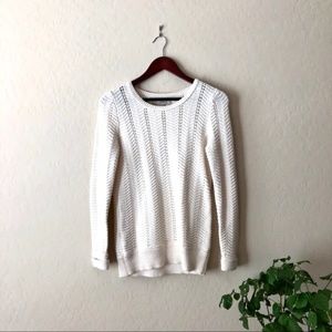ANN TAYLOR LOFT cozy cream sweater top